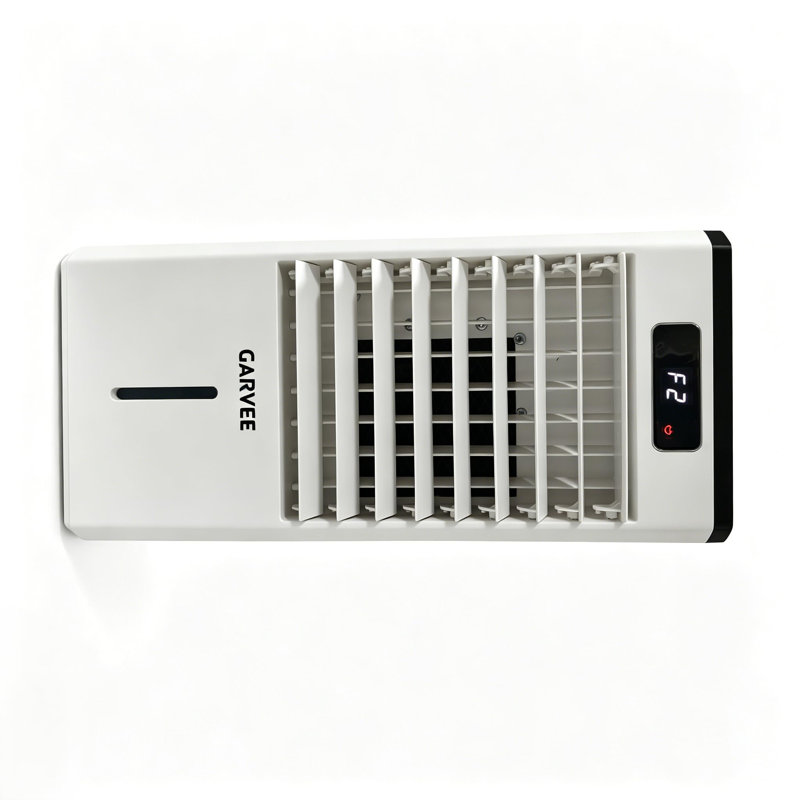 Energy-Efficient Portable Evap Cooler – 7L tank, 3 speeds/modes, HEPA filter. Quiet 45dB, LED display, touch & remote control, mobile wheels. For bedroom, home, office. White.