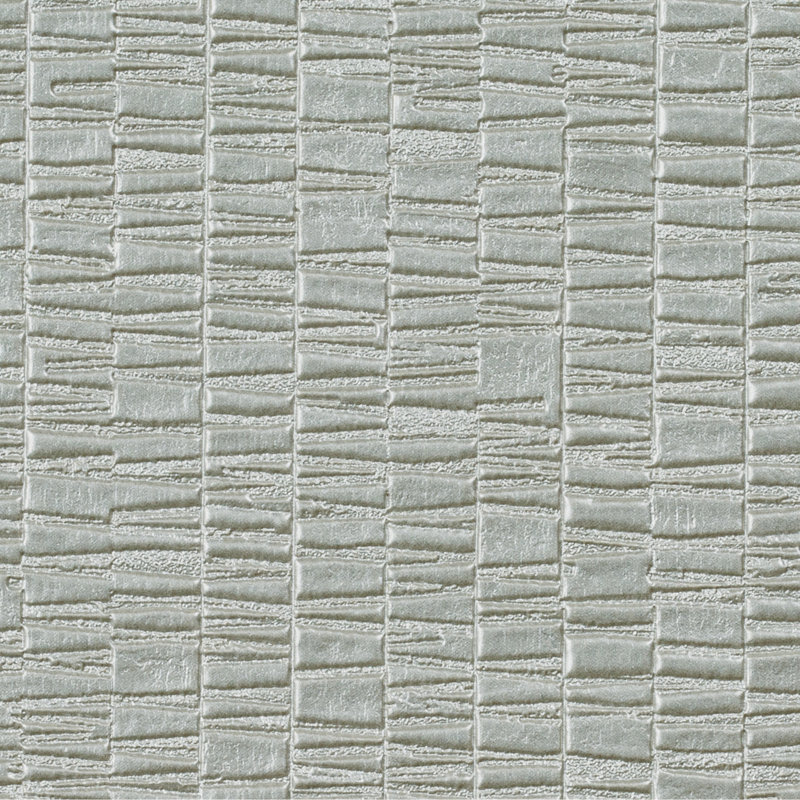 3' L x 54" W Textured Wallpaper Roll, Silver/Light Gray/Gray