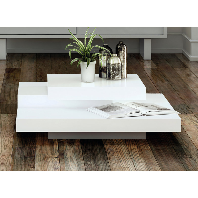 Clytee Coffee Table, Pure White