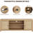 66'' Rattan TV Stand Up To 75 Inch, Boho Entertainment Center With Storage And Doors