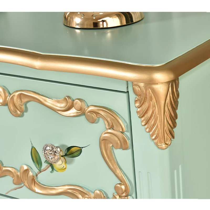 Commode décorative peinte à la main avec 5 tiroirs