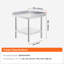 Table de travail 24 x 26 pouces en acier inoxydable de haute qualité avec dosseret à 3 côtés, hauteur réglable et tablettes pour la cuisine à domicile 24 x 24 x 26