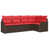 Structure brune / coussin rouge est en rupture de stock sélectionné