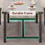 Ensemble de 3 grandes tables de salle à manger, ensemble de table de salle à manger extensible 63 po avec 2 bancs rembourrés-486677805