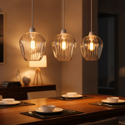 15cm H Glass Lamp Shade in Clear