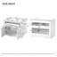 Meuble-lavabo mural de 61 cm (24 po) avec lavabo en céramique, armoire à 2 portes avec tiroir basculant, charnières à fermeture amortie et dos ouvert, noir-1140849953