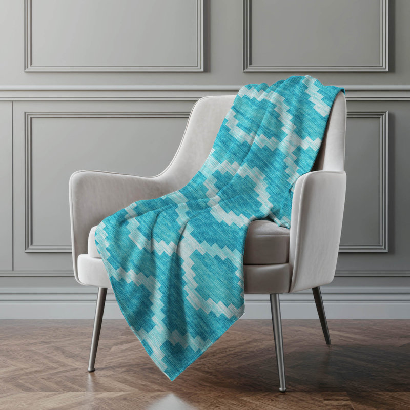 Jeté en sherpa Addison, Turquoise