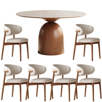 French style retro simple round table sets