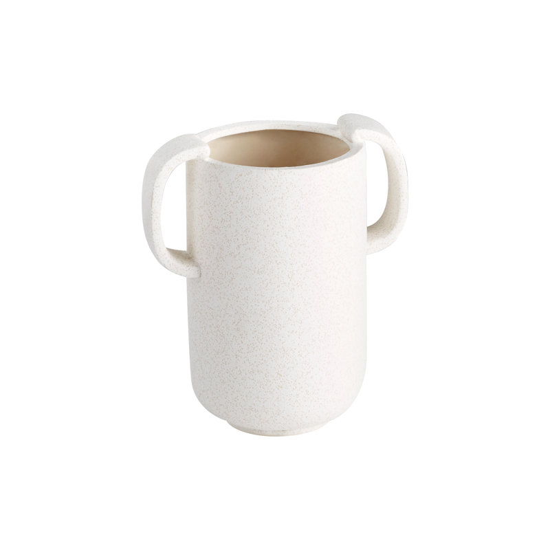 Dusty Miller Ceramic / Porcelain Table Vase, 9.5" H x9" W x6" D