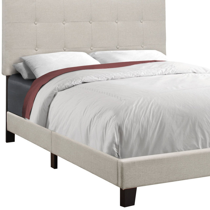  Structure de lit tapissier Madison Beige
