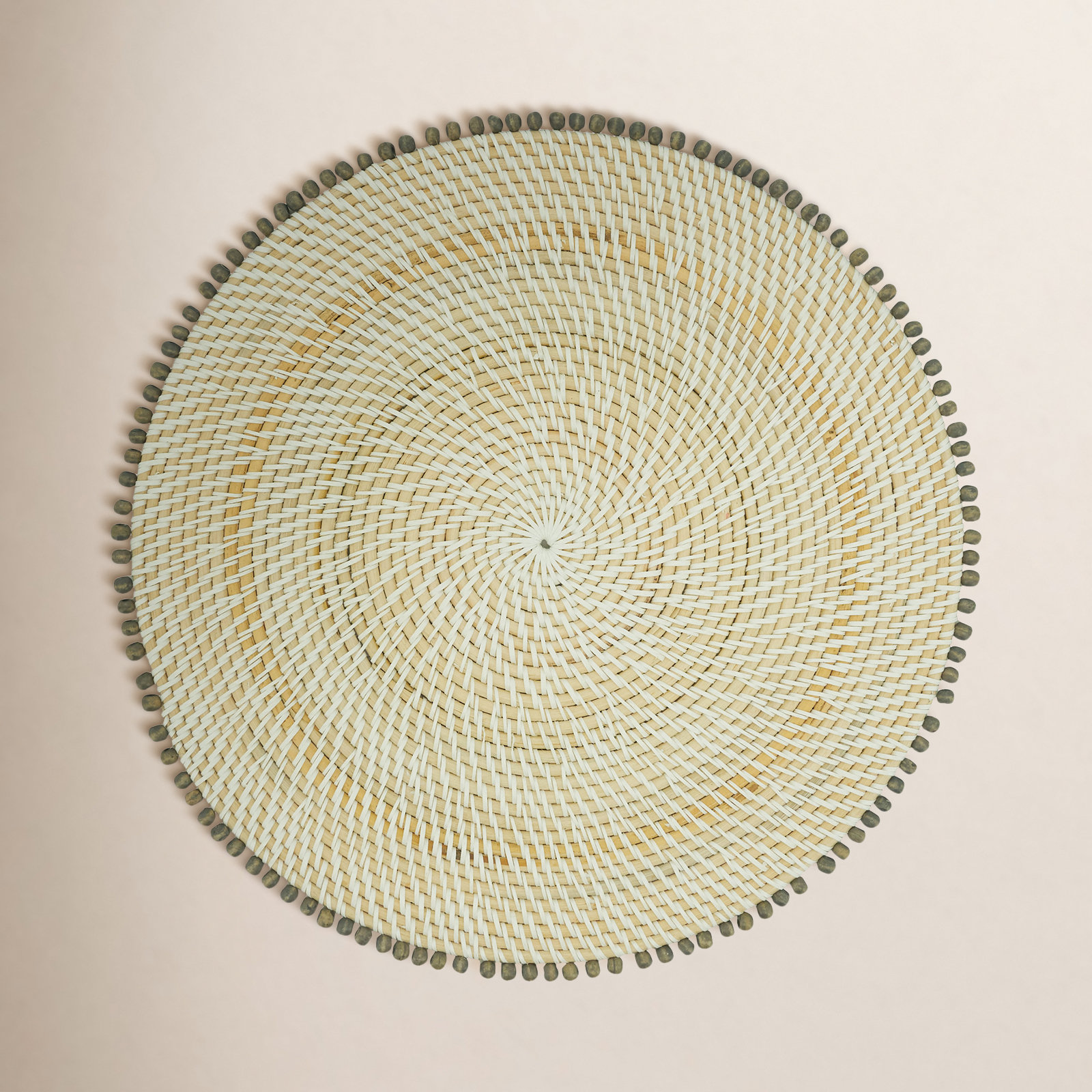 Dempsey Rattan Placemat, Gray