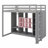 Wood Loft Bed With Wardrobe, Shelves And Cabinet-1764486993-1764486994