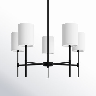 Millie 5 Light Metal Dimmable Chandelier