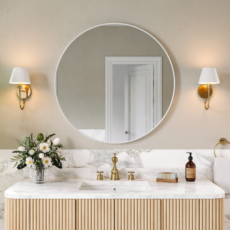 Miroir de salle de bain 36 po, Blanc