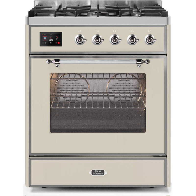 Majestic II 30" 2.3 cu. ft. Freestanding Dual Fuel Range, Liquid Propane, Gloss Black/Bronze