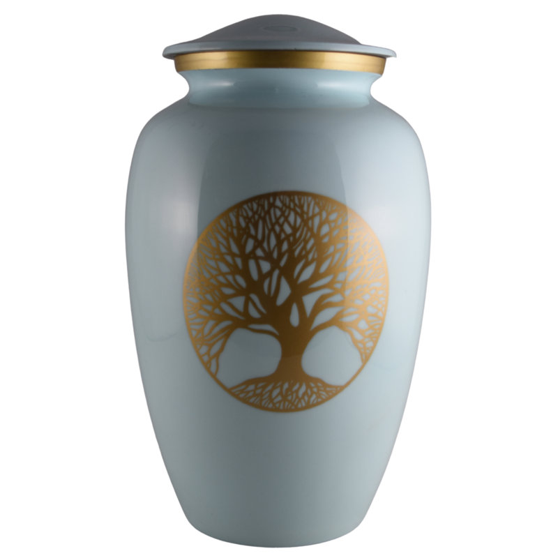Ritik Handmade Tree Of Life Urn, Blue