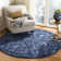 Kingsview Ikat Handmade Hooked Blue Area Rug