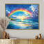 Arc-en-ciel dans les îles tropicales - art mural arc-en-ciel-644557614-684911027