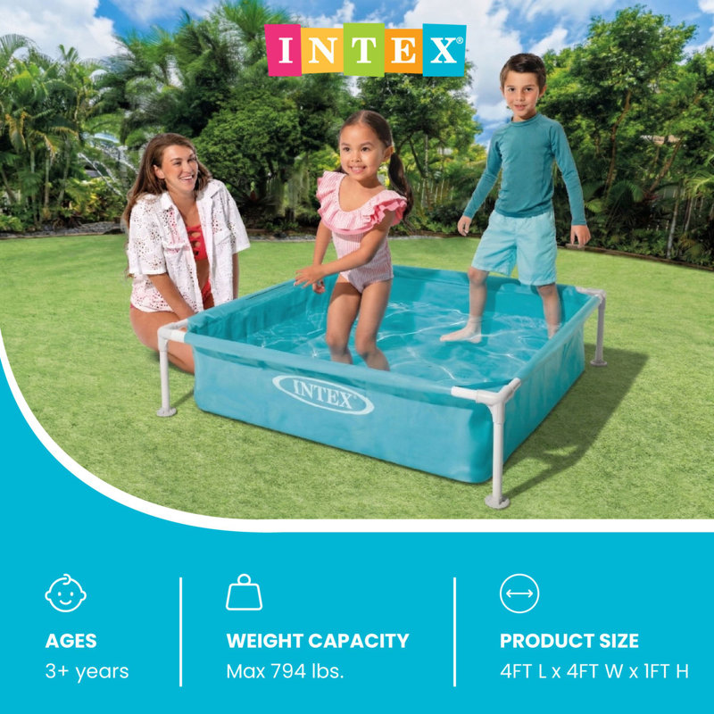 Intex Mini Frame Kiddie Beginner Swimming Pool, Blue