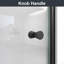 Porte de douche pivotante sans cadre l 32 po x H 72 po en verre mat noir mat avec verre trempé de 6 mm d'épaisseur (6 mm)