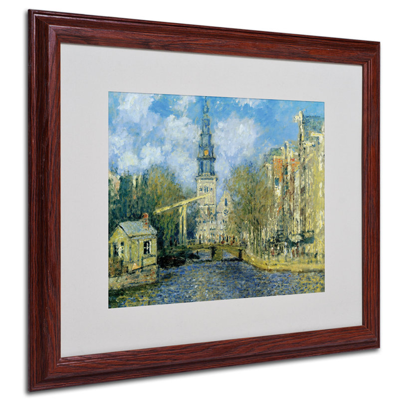 Claude Monet - reproduction d'art sur toile, H 16 po x l 20 po x P 0,5 po, Brun - Biseautée