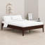 Structure de lit plateforme moderne en bois avec lattes de bois et support en métal, assemblage facile-151728366