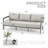 Heitzman 3-Seat Aluminum Patio Sofa with Cushions