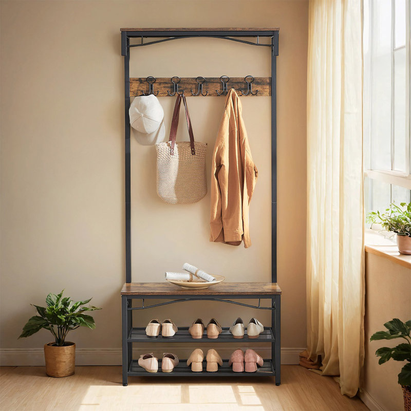 Jenifer Hall Tree 80cm Wide with Bench and Shoe Storage