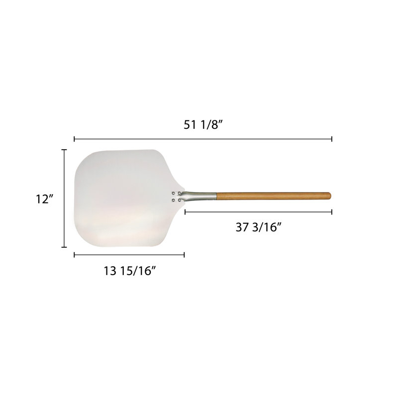 Thunder Group Inc. Non-Stick -Piece Aluminum Pizza Peel, 1" H x 12" W x 51.25" D