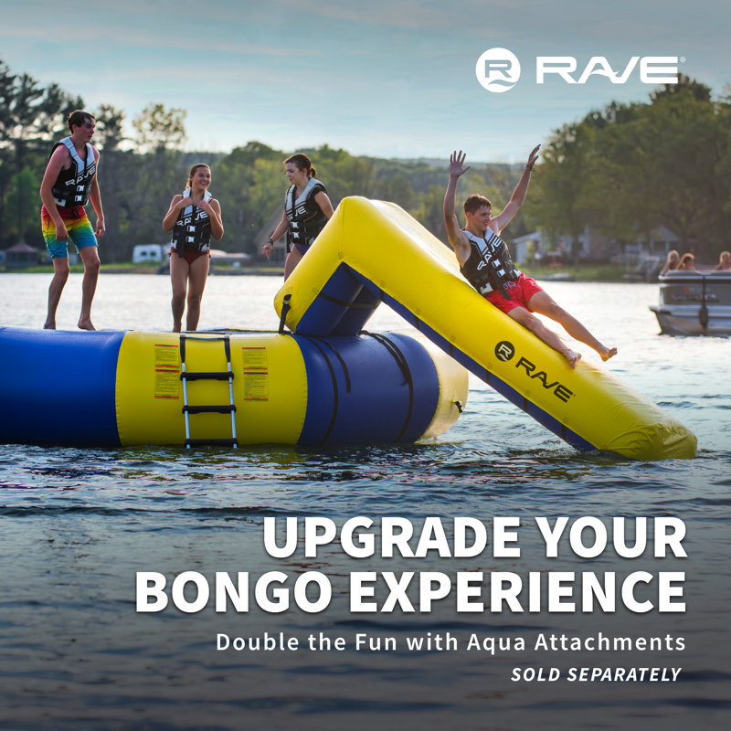 Jeu gonflable 15 pi RAVE Sports Bongo, H 36 po x l 180 po x P 180 po, Bleu/jaune