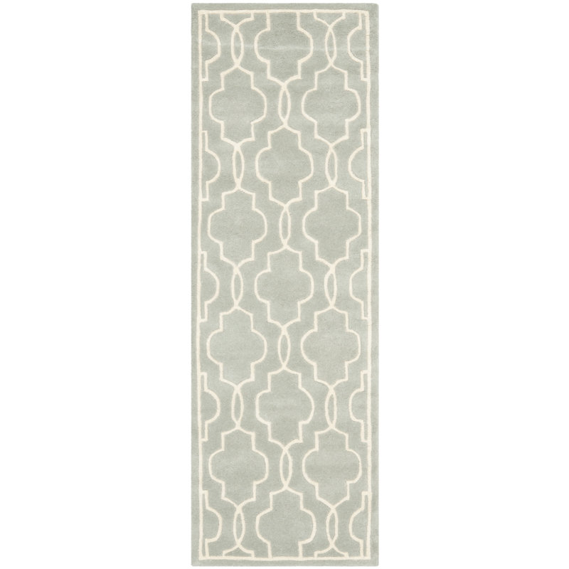 Carolene Hand Tufted Wool Geometric Rug, Rectangle 2'3" x 5'