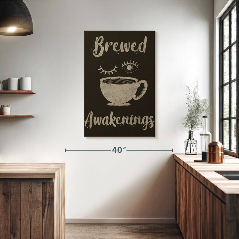 Brewed Awakenings, 39" H x 26" W