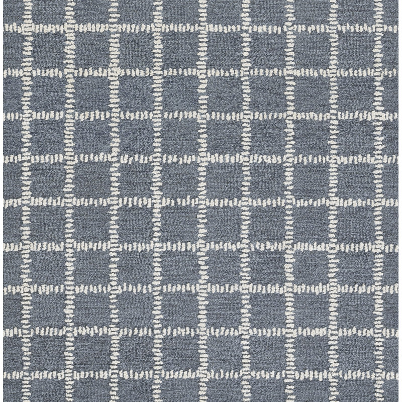 Lanora Hand Tufted Blue Wool Geometric 8' x 10' Rug