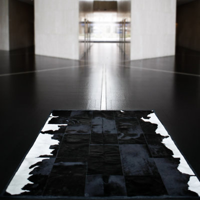 Cowhide Abstract Area Rug