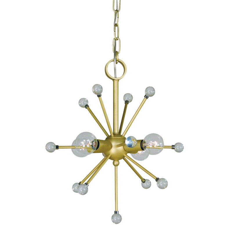 Camaira 4 - Light Sputnik Sphere Chandelier, Polished Nickel