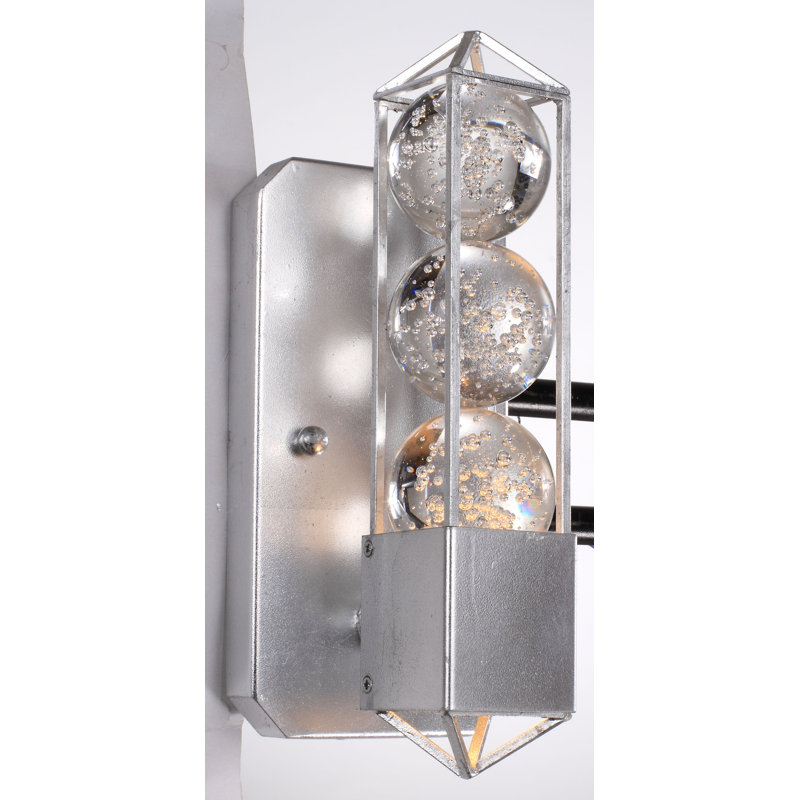 Cora Flush Mounted Sconce, Silver Leaf