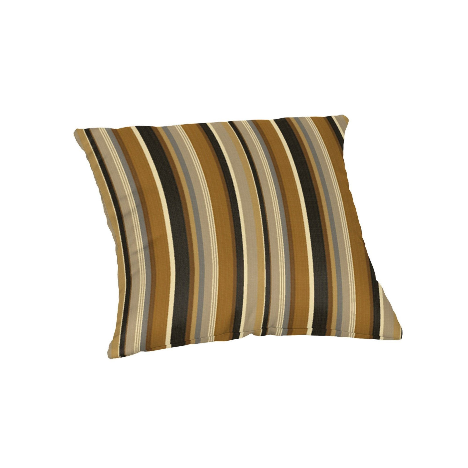  Outdoor Square Pillow Cover & Insert, 20"H x 20"W, Espresso Stripe Sunbrella®