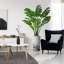 Arbre artificiel dans un pot de fleurs moderne, décoration d'arbre en soie artificielle Monstera (pot et arbre)-141567767-156323608