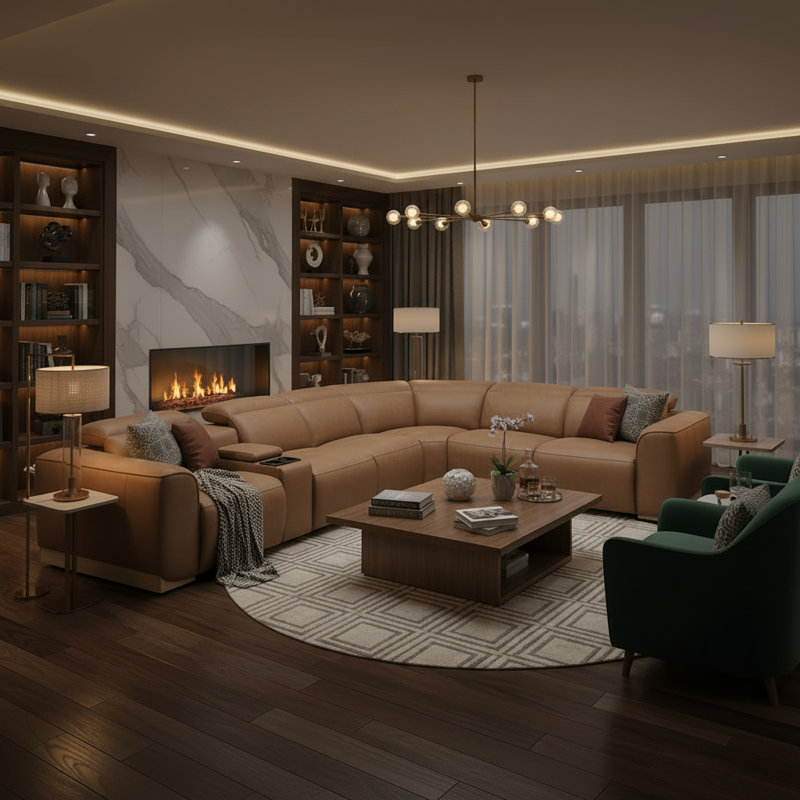 Canapé modulaire inclinable Rosa