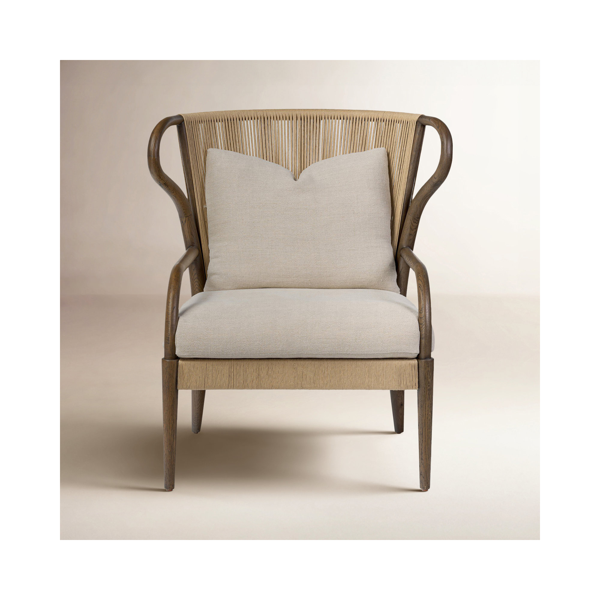 Amira Chair, Cream Solid Color