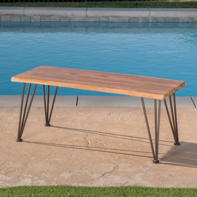 Table basse en bois et métal