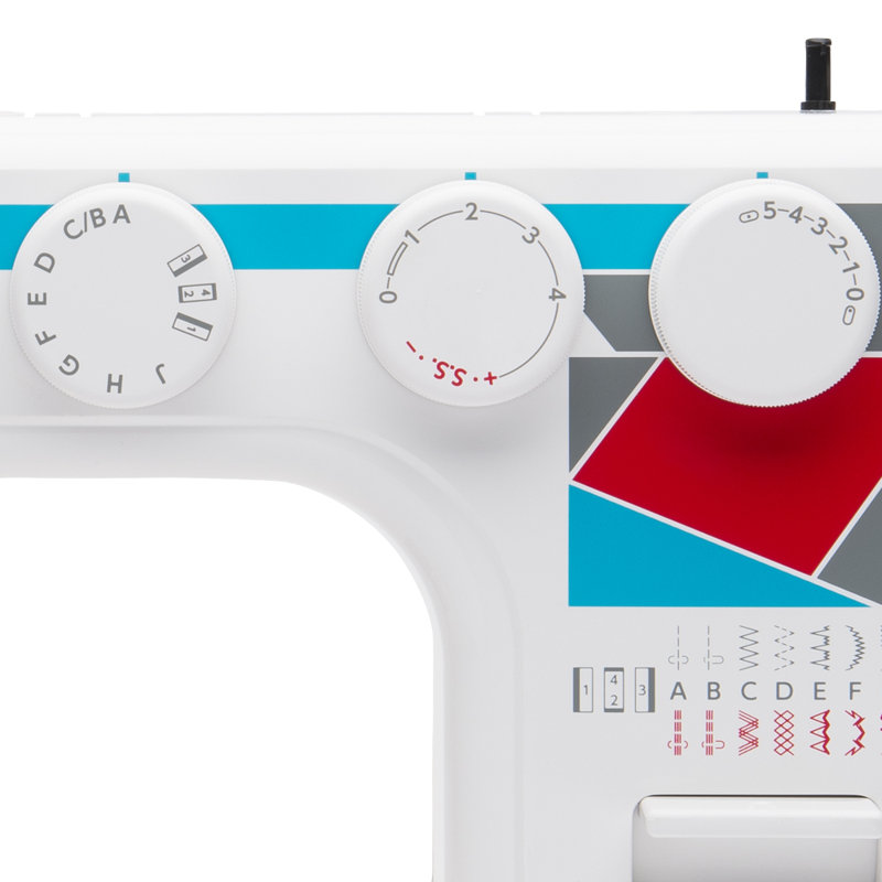 White Computerized Sewing Machine with Automatic Needle Threader