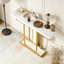 Canapé console moderne en faux marbre avec lumières DEL