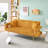 Orange Corduroy With Solid Wood And Artificial Board Frame Thick Soft Sponge Filling For Comfort-1404839501