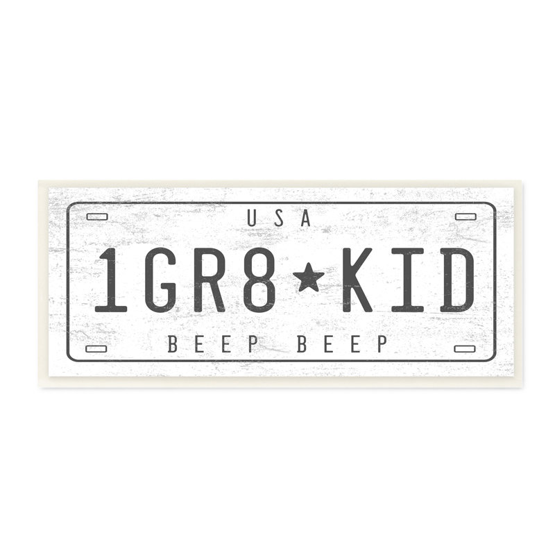 «One Great Kid Expression» par Daphne Polselli, H 7 po x l 17 po x P 0,5 po, Plaque murale