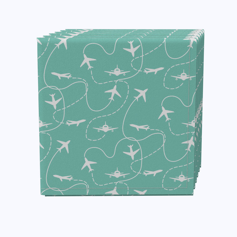100% Cotton Abstract Square Napkin
