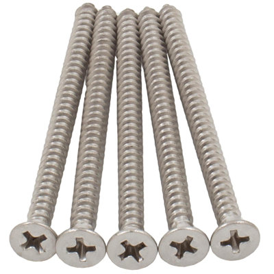 Door Hinge Screws, #9 X 2-3/4", 100-Pack, Satin Stainless Steel By Stone Harbor Hardware
