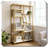 Spacious Etagere Freestanding Display Shelf Industrial Metal Wood Bookcase-1957745009