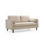 Élégant canapé 2 places, beige, 68,9 x 35,4 x 27,6 pouces | Structure en bois de hêtre et en carton, tissu 100% polyester | Coussin moelleux en mousse grise de 8 cm et en plumes de 5 cm, comprend 2 coussins | Design scandinave pour espaces de vie modernes-733739922