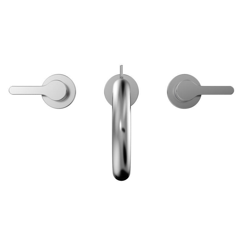 Widespread Bathroom Faucet with Drain Assembly